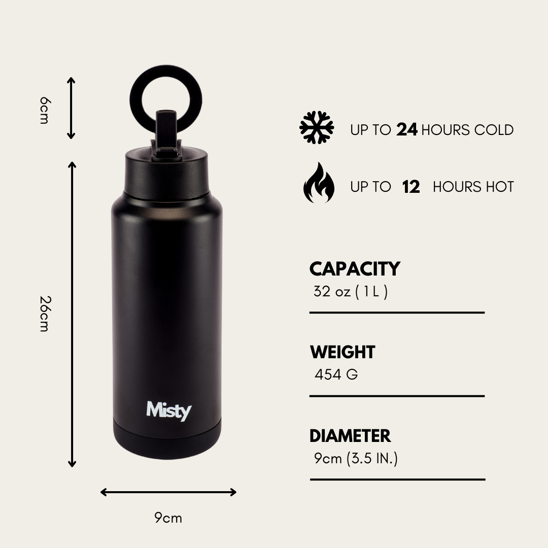 Thermal water bottle with magsafe phone holder