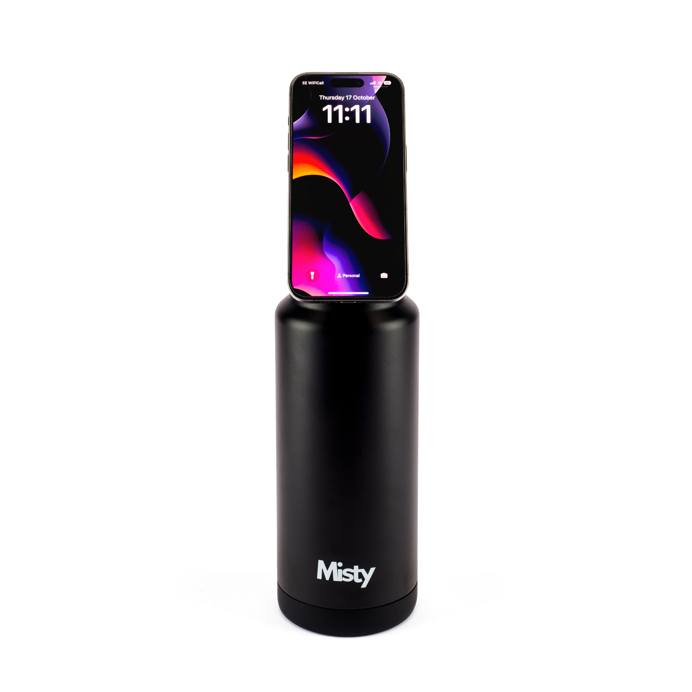 Thermal water bottle with magsafe phone holder