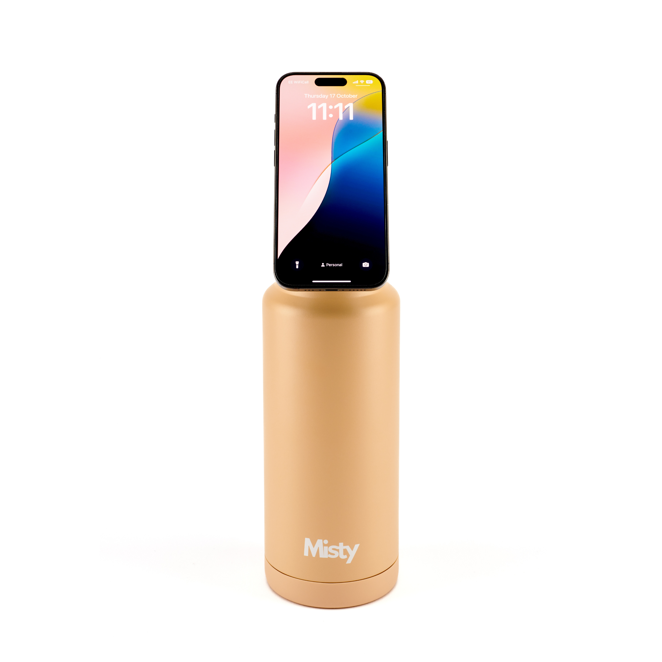 Thermal water bottle with magsafe phone holder